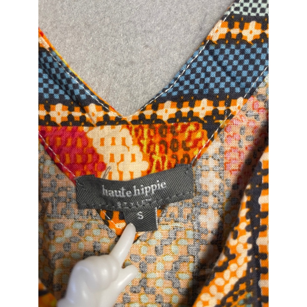 Haute Hippie Jumpsuit Woven Geometric Tribal Multi Color Small Womens - Picture 2 of 7